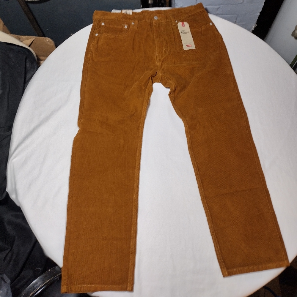 Levis 502 Regular Taper Brown Mid-Rise Corduroy Jeans - Picture 6 of 16